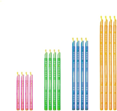 Set sluitclips voor plastic zakken - Plastic zakclips voor het bewaren van voedsel en het bewaren van verse levensmiddelen - Plastic zaksluitclips - 16 stuks - 4 maten