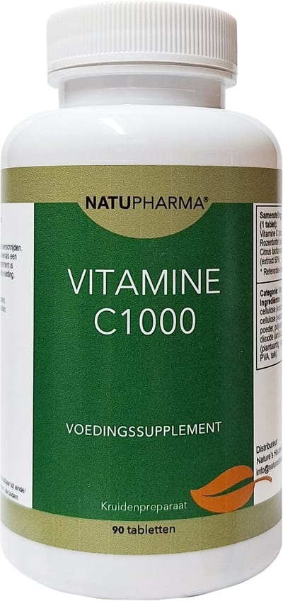 Natupharma Vitamine C 1000 mg met Rozenbottel - Time released 90st