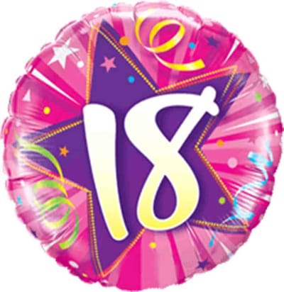 Qualatex - Folieballon 18 Ster Roze Paars 45 cm