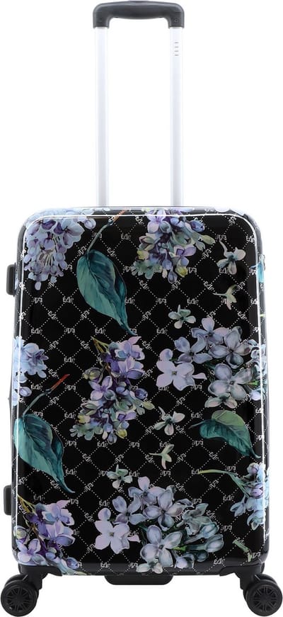 ELLE Floret reiskoffer met print / Trolley 68 cm (M) - Zwart - EL44HA.60.06 - Zwart / Medium