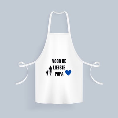 Akyol - voor de liefste papa Keukenschort - Papa - cadeau papa - cadeau - verjaardag papa - vaderdag - beste papa - 82 bij 71 cm