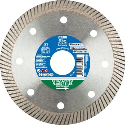 PFERD TOOLS 68000031 Dg Fl Sg Diamanten doorslijpschijf Diameter 115 mm Boordiameter 22.23 mm 1 stuk(s)