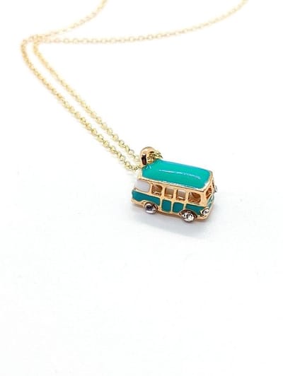 Ketting Meisje Jongen - Meisjesketting Hippie Busje- Jongens Ketting Surfbus Goudkleurig- Kind- LiLaLove