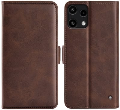 MobyDefend Hoesje - Geschikt voor Nothing Phone (3a) Lite - Luxe Wallet Book Case (Sluiting Zijkant) - Bruin