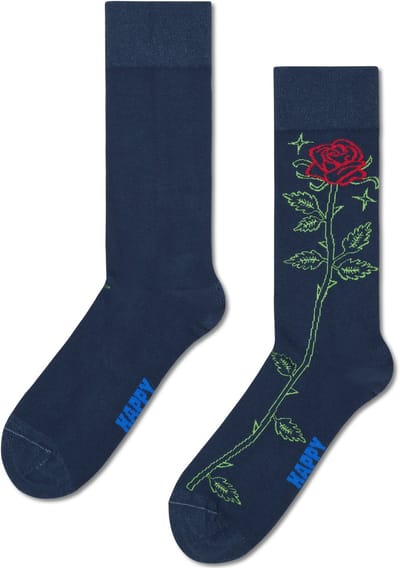 Happy Socks Rose Natural Dye Sock - unisex sokken - navy - Unisex - Maat: 41 - 46