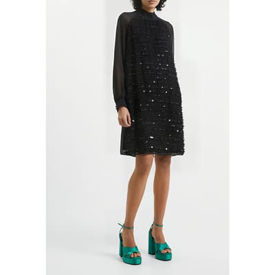French Connection Carina Embellished Dress Black Maat: XS | Mini Jurken Outlet | Dames | Zwart