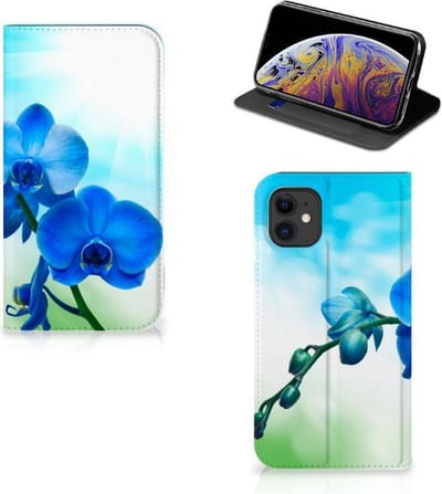 Apple iPhone 11 Smart Cover Orchidee Blauw - Cadeau voor je Moeder
