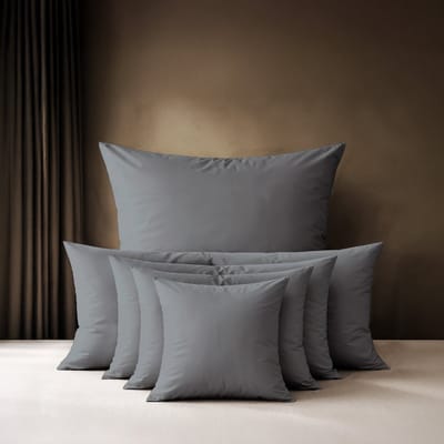 Lavea® Kussenslopen 40x40 cm Set van 2 – Kussenhoezen van 100% Katoen, Zacht en Ademend met YKK-Ritssluiting, OEKO-TEX Gecertificeerd – Middengrijs