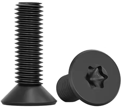 Roestvrijstalen M8 Torx Schroeven met verzonken kop voor machines en meubels, 25 mm, 10 stuks, vol draad, A2 V2A