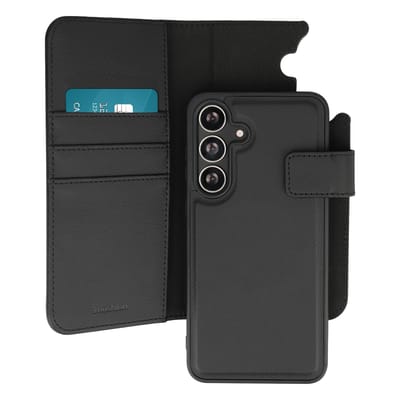imoshion Hoesje - Geschikt voor Samsung Galaxy S25 FE - Uitneembare 2-in-1 Luxe Bookcase - Zwart