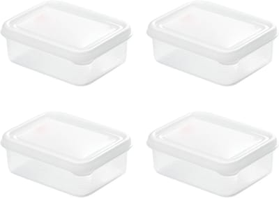 Diepvriesdozen - Opslagcontainers - Voedsel Bewaren - Duurzaam Materiaal - 4 Stuks - Transparant
