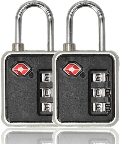 TSA Cijferslot – 2 Stuks TSA Kofferslot met Code – Bagageslot & Reisslot – Hangslot met 3 Cijfers voor Koffer & Backpack