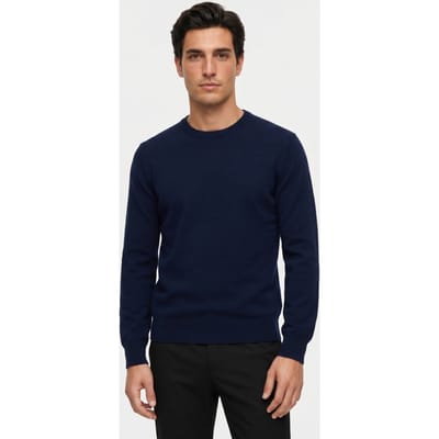 Brooks Brothers Merino Wool Crew-neck Sweater Navy Size: S | Sweaters Outlet | Heren | Blauw