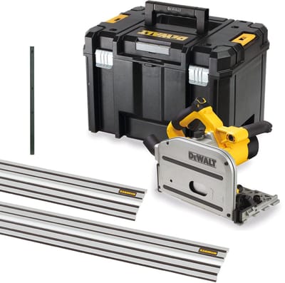 DeWALT DWS520KT Invalzaag incl. 2x Geleiderails en koppelstrip