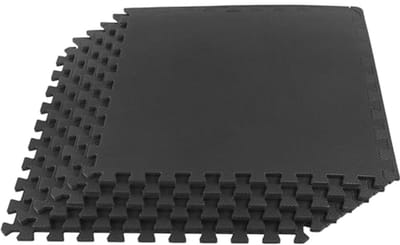 6 Pack EVA Foam vloermatten Zwart 24x24x0.375 - Antislip, Waterbestendig en Comfortabel
