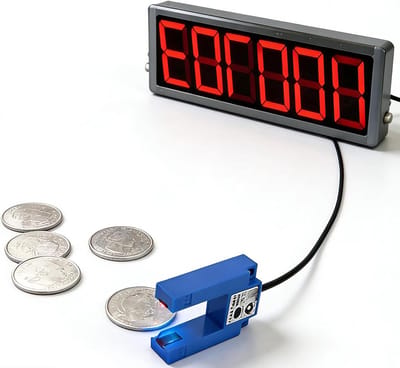 LED Teller - Telapparaat - Objecten Tellen - Groot LED Display - 30 cm Bereik - Rood