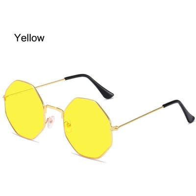 Retro Ronde Zonnebril Mode Metalen Montuur UV400 Bescherming Oogkleding voor Dames Heren Hippie Disco Feest Buiten