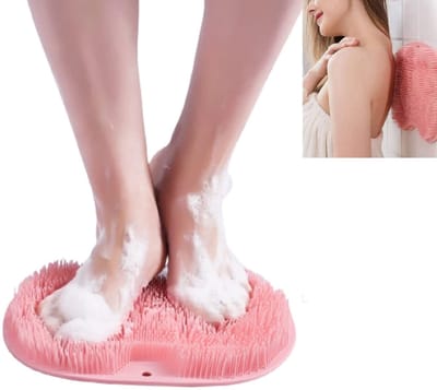 SPHProducts - Douchevoet- en rugreiniger - Antislip zuignappen - Voeten reinigen en masseren - Roze - Verlichting van voetpijn - Geschikt voor alle le