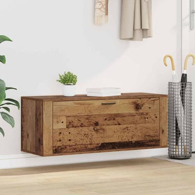 vidaXL - Schoenenkast - 100 - x - 35 - x - 38 - cm - Bewerkt - hout - Oud - hout