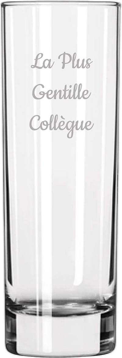 Longdrinkglas gegraveerd - 22cl - La Plus Gentille Collègue