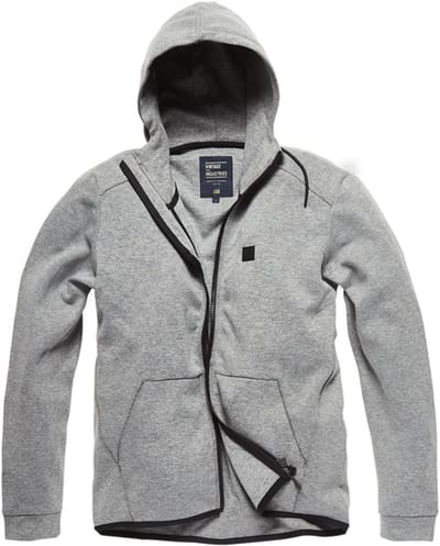 Vintage Industries Albury hooded sweatshirt charcoal S
