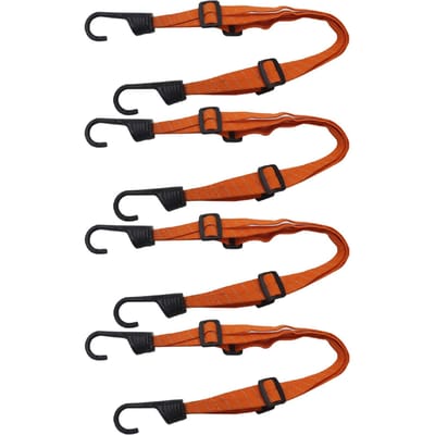 Corde élastique réfléchissante pour casque de moto, 4 pièces, sangle pour bagages 60cm orange