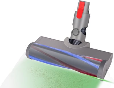 Geschikt voor Dyson stofzuiger V10 slim en V12 slim accessoires, tapijtroller, zachte rollerborstelkop, groen lampje