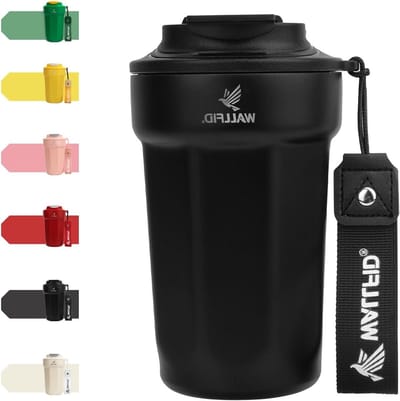 Reisbekertje 450ml met Lekvrije Deksel, Geïsoleerde Koffiemok en Ronde IJsblokjesvormen voor Auto Gebruik