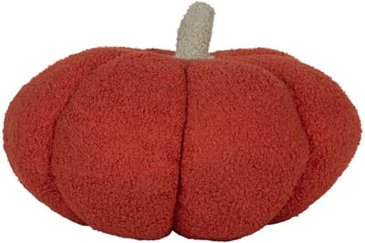Clayre & Eef Decoratie Pompoen Ø 35x22 cm Rood Polyester Herfst decoratie