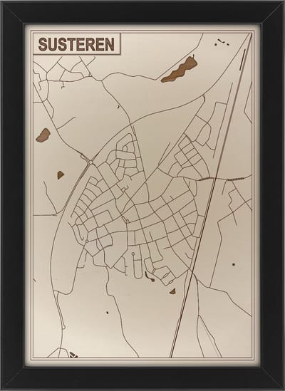 Houten stadskaart van Susteren