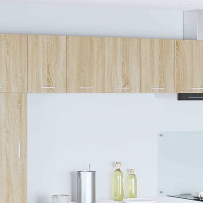 vidaXL - Hangkast - 2 - st - Sonoma - Eik - en - Wit - Bewerkt - hout