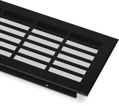 Ventilatierooster Perforatie hoekig / Zwart geëloxeerd L: 500 mm Zwart geëloxeerd van SOTECH