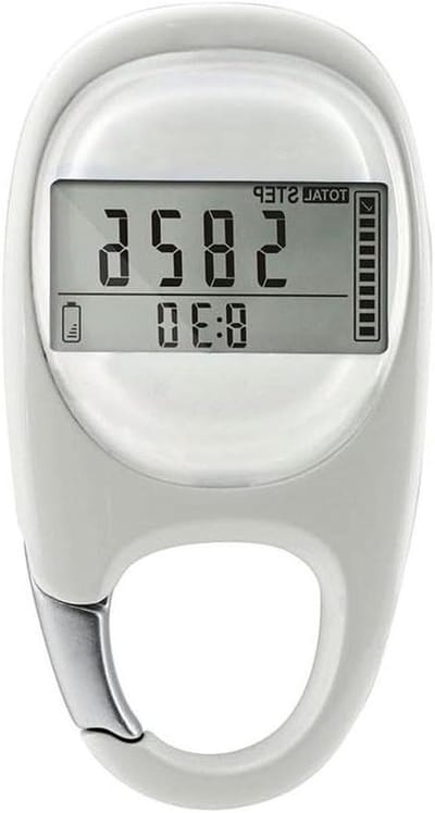 Digitale Stappenteller - Activiteitstracker - Fitness Wandelen - 3D Accelerometer - 7.6 x 4 x 1 cm - Wit
