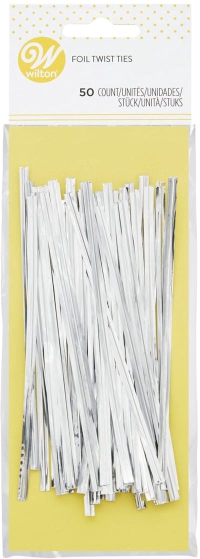 Wilton Twist Ties Zilver pk/50