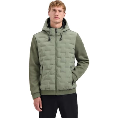 No Excess Jacket Short Fit Sealed Hooded Knitted Mix Steel Size: S | Winter Jackets Outlet | Heren | Groen