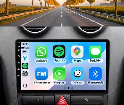 Autoradio 4/64GB met Carplay en Android auto | Geschikt voor Audi A3 2003-2013| Radio scherm met Navigatie | 2003 2004 2005 2006 2007 2008 2009 2010 2011 2012 2013 8P1 8P S3