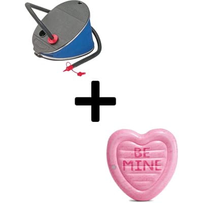 Intex - Candy Heart luchtbed - Kleurrijk design - Inclusief voetpomp