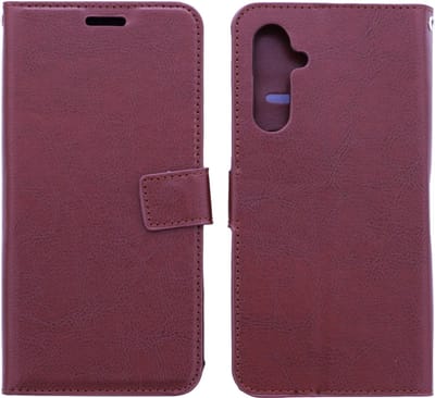 Portemonnee Book Case Hoesje Geschikt voor: Samsung Galaxy A04E - Bruin