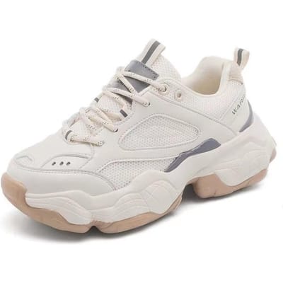 Casual platform, bijpassende papa schoenen, heren lente nieuwe mesh, ademende, comfortabele schoenen, hardloopsneakers voor heren 40
