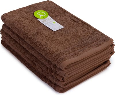 ARTG® Organic - Biologisch Katoen - Gastenhanddoek - 60 x 40 cm - Walnootbruin - Walnut - Set 5 stuks