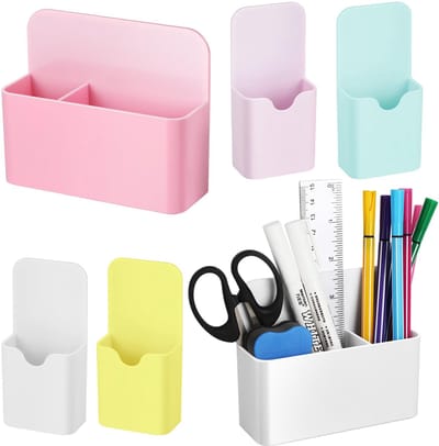 6 stuks magnetische pennenhouders, pennenhouder, magnetische plank, whiteboard, pennenhouder, accessoires, magnetische markeerhouder, opbergdoos voor school, kantoor, koelkast (meerkleurig)