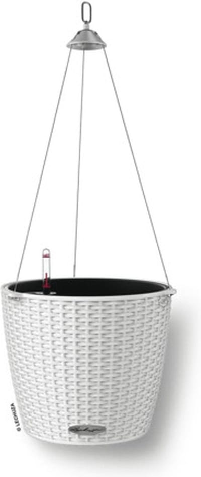 LECHUZA NIDO Cottage 28 - Plantenbak - met uitneembare binnenbak - met bewateringssysteem - ALL-IN-ONE set met LECHUZA-PON - wit
