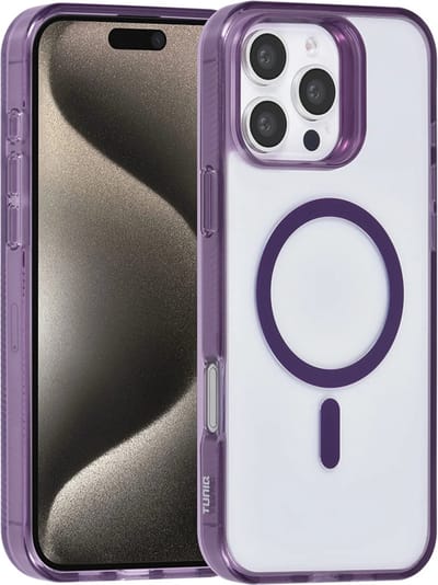 TUNIQ telefoonhoesje voor Apple iPhone 16 Pro - MagSafe siliconen backcover - Paars
