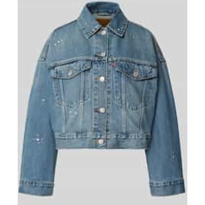 Loose fit jeansjack van zuivere katoen model 'LOOSE CROP TRUCKER'