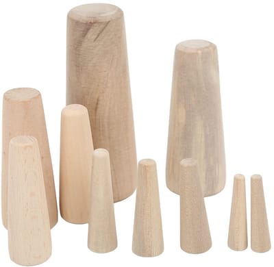 Dailygoods- Houten Stoppen 10 Stuks - Conische Houten Stopset - Zachte Houten Stop - Duurzaam - Voor Bootafvoer - Vul Gaten en Stop Lekken - Bootplug