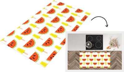 Keukenloper - Loper keuken - IJs - Watermeloen - Patronen - Zomer - 120x60 cm - Keukenloper vinyl