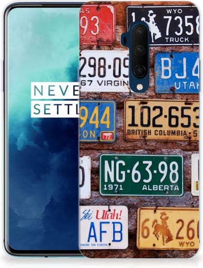 TPU Hoesje voor OnePlus 7T Pro Siliconen Hoesje met foto Kentekenplaten