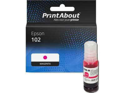 PrintAbout huismerk Inktcartridge 102 (T03R340) Magenta Geschikt voor Epson