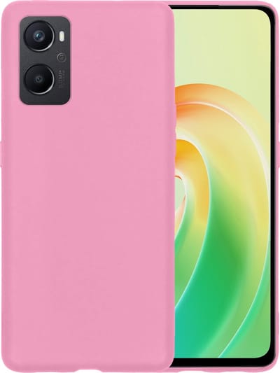 Hoesje - Geschikt voor OPPO A76 - Sterk & Shockproof - Hoes Cover - Siliconen Case - Telefoonhoesjes - Lichtroze