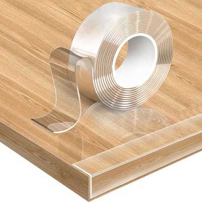 Hoekbeschermers voor kinderen, baby transparant vooraf gemonteerde zelfklevende strook, 3M rand beschermer zelfklevende transparante rand beschermer voor glazen tafel meubels（5cm breed）